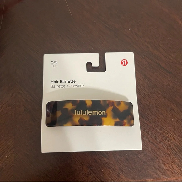 NWT Lululemon Hair Barrette Clip FRPR/BTCA French Press / Burnt Caramel - Picture 2 of 3